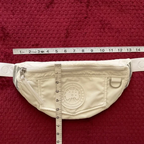 Canada Goose White Waist Fanny Crossbody Pack Performance Satin NWT